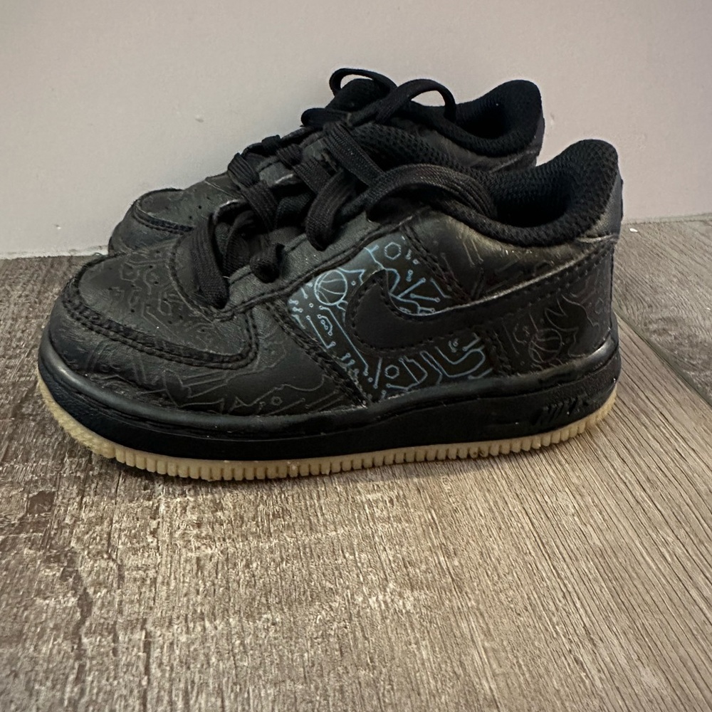 Nike Air Force 1 07 Low Space Jam Computer Chip Size 7C DN1438 Black Toddler - Picture 3 of 5
